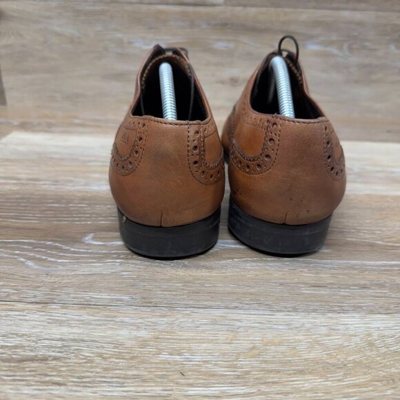 Clarks Brown Leather WingTip Oxfords Men's Size 10 - Picture 3 of 6